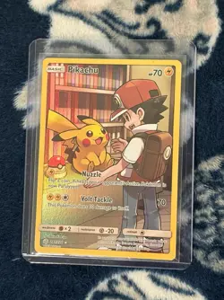 Pokemon Pikachu Secret Rare Holo 241/236 Sm-Cosmic Eclipse Basic English Card - Image 1
