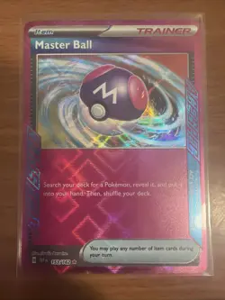Master Ball 153/162 Temporal Forces Trainer Item Holo Rare Pokemon Card - Image 1