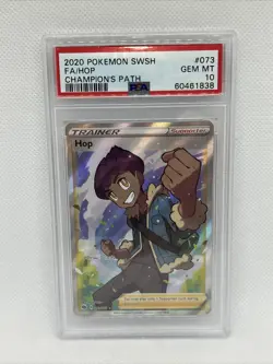 Pokemon Champion’s Path #073 Hop Full Art PSA 10 GEM MT - Image 1