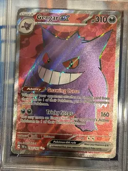 Gengar ex 193/162 SV05: Temporal Forces Holo PSA 10 Pokemon - Image 2