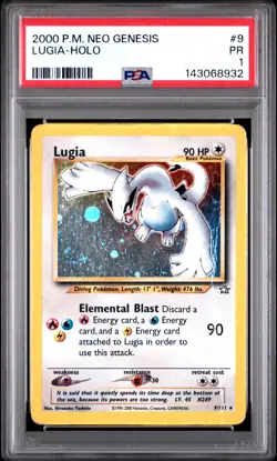 2000 POKEMON NEO GENESIS #9 LUGIA-HOLO PSA 1 - Image 1