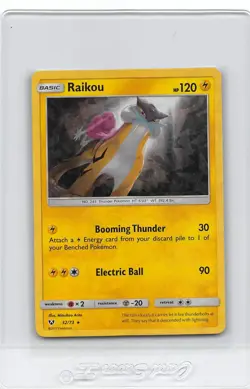 RAIKOU 32/73 - SHINING LEGENDS - HOLO RARE - 2017 POKEMON CARD - LP/NM - Image 1