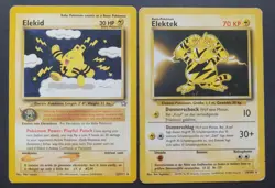 Pokemon Elekid 22/111 & Elektek 20/102│Neo Genesis 2000 & Base-Set 99│LP│ DE - Image 1