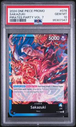 Sakazuki (Pirates Party Vol. 7) P-076 One Piece Promotion Cards Regular PSA 10 - Image 1