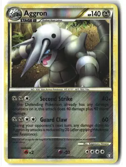 Aggron ⭐ 1/102 Reverse Holo Rare HGSS Triumphant 2010 Pokemon NM - Image 1