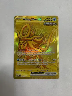Pokemon Prismatic Evolutions Hyper Rare Gold Walking Wake EX NM-M 178/131 - Image 1