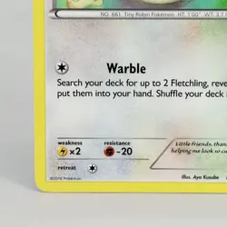 Fletchling RC25/RC32 Pokemon Generations Radiant Collection Regular LP - Image 5