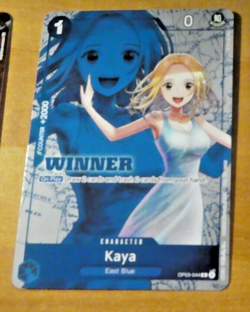 ONE PIECE ENGLISH CARD HOLO GAME CARTE Kaya OP03-044 ALT WINNER JCC EN MINT - Image 1