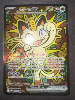 Pokemon TCG Meowth ex 121/088 Special Illustration Rare Perfect Order Prerelease - Image 1