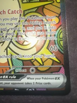 Pokemon TCG Meowth ex 121/088 Special Illustration Rare Perfect Order Prerelease - Image 5