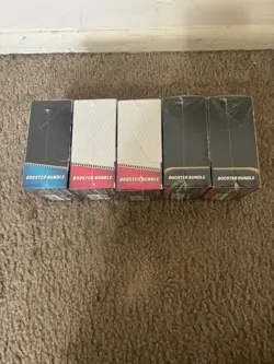 Pokemon Booster Bundle Lot Black Bolt, Mega, Phantasmal Flames, White Flare X5 - Image 2