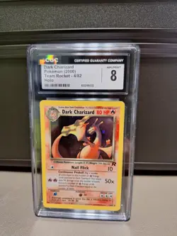 2000 Dark Charizard 4/82 Team Rocket HOLO Pokemon CGC 8 - Image 1