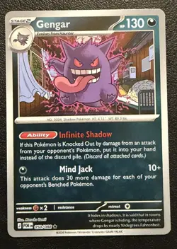 Pokemon TCG Gengar Perfect Order Reverse Holo Rare POR 050/088 NM - Image 1
