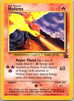 MOLTRES ~ Black Star PROMO (#21) Pokemon TCG ~LOOK! - Image 1
