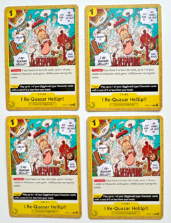 OP07-115 One Piece TCG CCGI Re-Quasar Helllp!! (C) Yellow 500 Years 4X Playset - Image 1