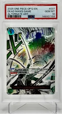 PSA 10 One PIECE OP12 Demon Aura Alternate Art - GEM MINT - Image 1
