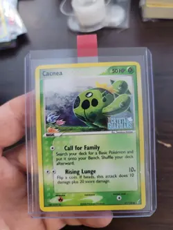 POKEMON CACNEA 47/100 COMMON HOLOFOIL EX CRYSTAL GUARDIANS STAMPED LP CARD - Image 1