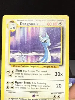 Pokemon Card Dragonair 18/102 Base Set Non Holo Rare WOTC Played - Image 2