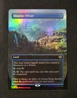 MTG Mistrise Village (Borderless) Tarkir: Dragonstorm Foil NM - Image 1