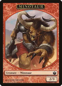Minotaur 1x TOKEN MtG ENGLISH Journey into Nyx SP/NM - Image 1