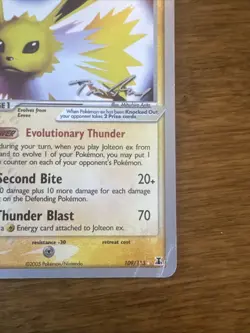Pokemon TCG Jolteon EX 109/113 Card, World Championships 2007 - Image 3