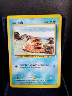 Pokemon TCG Swinub 79/111 Neo Genesis English Vintage 2000 NM - Image 1