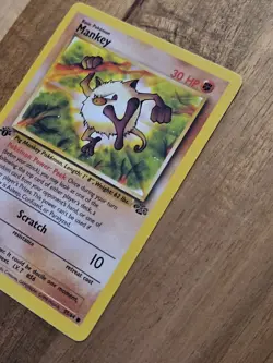 Mankey 1st Edition NEAR MINT - 55/64 Jungle Set - Pokemon TCG 1999 WOTC Vintage - Image 4