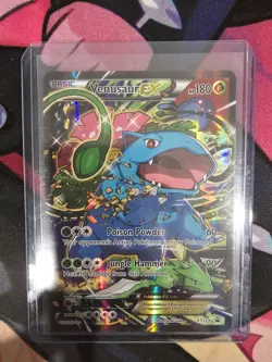 Pokemon TCG Venusaur EX XY Black Star Promos Holo Card XY123 LP - Image 1