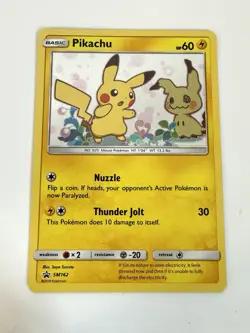 Pikachu SM162 Sun & Moon Team Up Blister Pack Holo Promo Pokemon Card NM+ Mint - Image 1