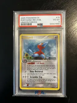 2005 Pokemon EX Unseen Force - Porygon2 12/115 Reverse Holo Stamp PSA 4 - Image 1