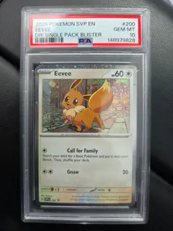 2025 POKEMON DESTINED RIVALS BLISTER PROMO #200 EEVEE PSA 10 LOW POP! 🔥 - Image 1