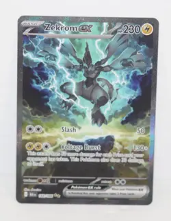 2025 PokEmon Zekrom EX #166/086 - Black Bolt Illustration Rare Holo SIR Card - Image 1