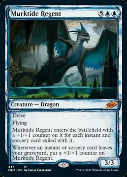 MTG English Murktide Regent (Showcase) NM Foil Modern Horizons 2 - Image 1