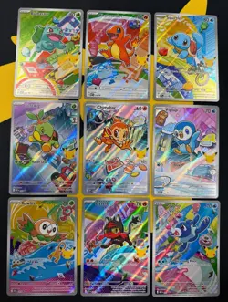 Pokemon 2026 First Partner Illustration Collection Series 1 Promos Set 9 Cards - Image 1