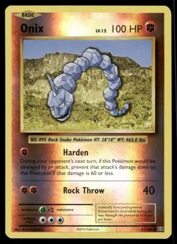 Pokemon Cards Onix 61/108 Reverse Holo Evolutions Common NM - Image 1