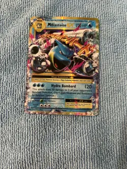 Pokemon TCG Mega M Blastoise EX Evolutions Holo Ultra Rare Card 22/108 MP - Image 1