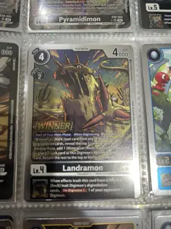Winner P-167 Landramon Digimon TCG Promo Secret Super Rare Tournament Card - Image 1