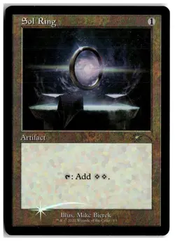 MTG Foil Sol Ring (Retro Frame) - WPN & Gateway Promos Miscut MP English - Image 1