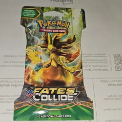 Pokemon TCG Fates Collide Booster Pack (1) 10 Cards Mega Lucario 2016 Sealed - Image 1