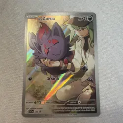 Pokemon TCG N's Zorua 189 Scarlet & Violet Promo Holo Card Near Mint Condition - Image 1