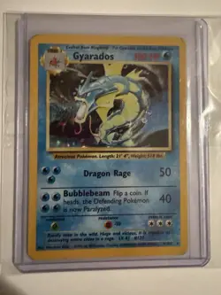 Pokemon Gyarados 006/102 Base Set Holo Rare Holo 1999 HP 100 - Image 1