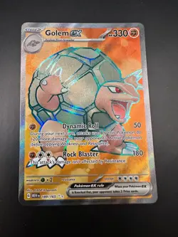 Pokemon Card Golem ex 189/165 Ultra Rare - Image 1