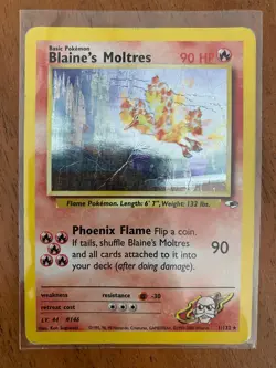 Pokemon · Blaine's Moltres · Gym Heroes · 1/132 · Englisch · 2000 · Karte · GH 1 - Image 1