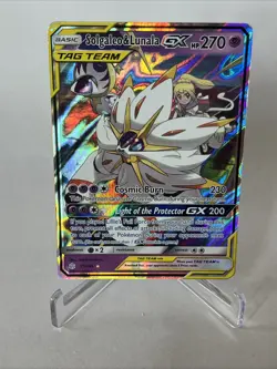 Pokemon Solgaleo & Lunala Tag Team GX Sun & Moon Cosmic Eclipse 75/236 - Image 1