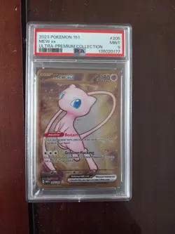 Pokemon Mew ex Full Art 151 UPC Gold Metal Promo Card 205/165 - PSA 09 - Image 1