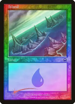Island (338) FOIL Mercadian Masques HEAVILY PLD Basic Land MAGIC CARD ABUGames - Image 1