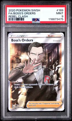 BOSS'S ORDERS Rebel Clash Holo Rare #189 PSA 9 Pokemon [Nostalgium] - Image 1