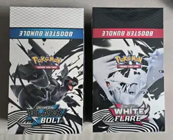 Pokemon Black Bolt & White Flare Booster Bundle Cases 1 each 20 Bundles Sealed - Image 1