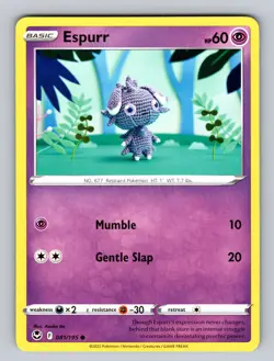 Espurr Asako Ito Pokemon TCG SWSH12: Silver Tempest 081/195 NM - Image 1