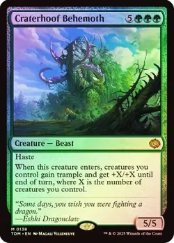 Craterhoof Behemoth *FOIL* - Tarkir: Dragonstorm - NM - Magic The Gathering MTG - Image 1